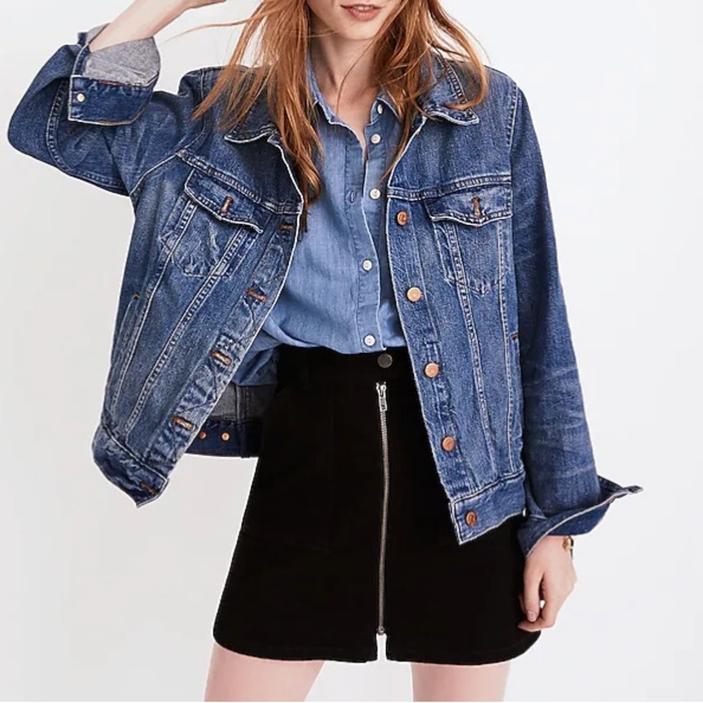 Madewell Denim Utility Zip Skirt